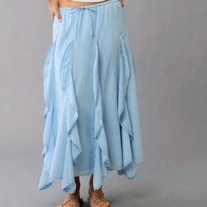 American Eagle Cascade Ruffle Maxi Skirt